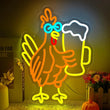 Néon LED coq et chope de bière, USB réglable, 2 tailles