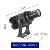 Projecteur gobo personnalisé IP67 rotatif, noir ou blanc, 35 à 100 W