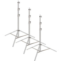 Trépied lumière inox pliable – lot de 3 trépieds inox