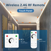 Ruban LED COB 24 V – télécommande tactile sans fil et panneau tactile mural de type 86