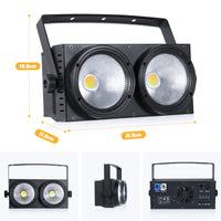 Flight case 4 projecteurs COB – cotes du projecteur compatible 31,5 x 18,8 x 11,5 cm, non inclus