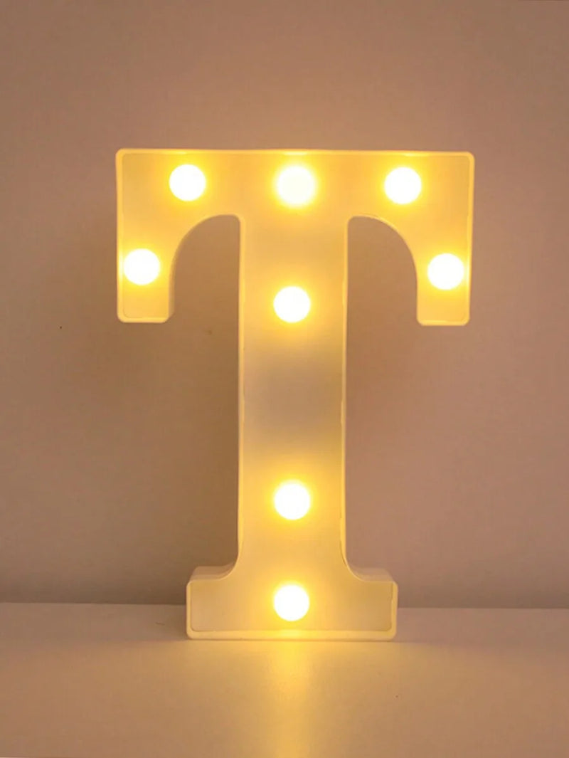 Lettre lumineuse LED 22 cm à piles, A à Z et 0 à 9