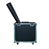 Machine à confettis CO2 – vue arrière du flight case et du cône