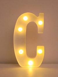 Lettre lumineuse LED 22 cm à piles, A à Z et 0 à 9