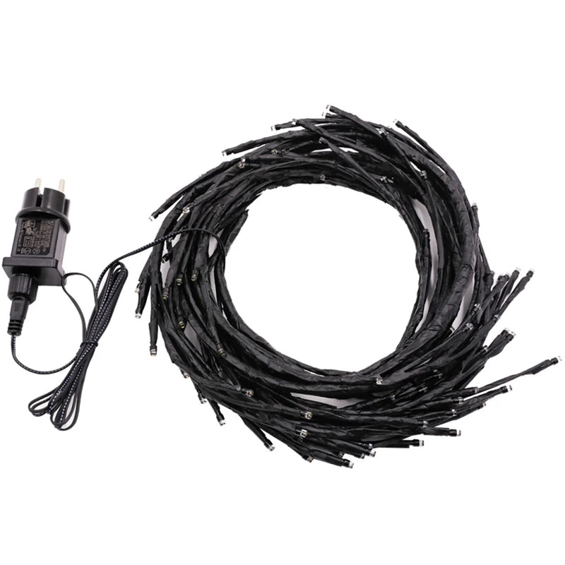 Guirlande de saule lumineuse – guirlande de saule enroulée avec son alimentation