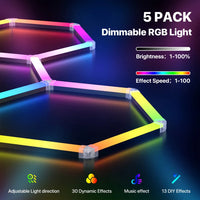 Lumière hexagonale RGB – vue 6