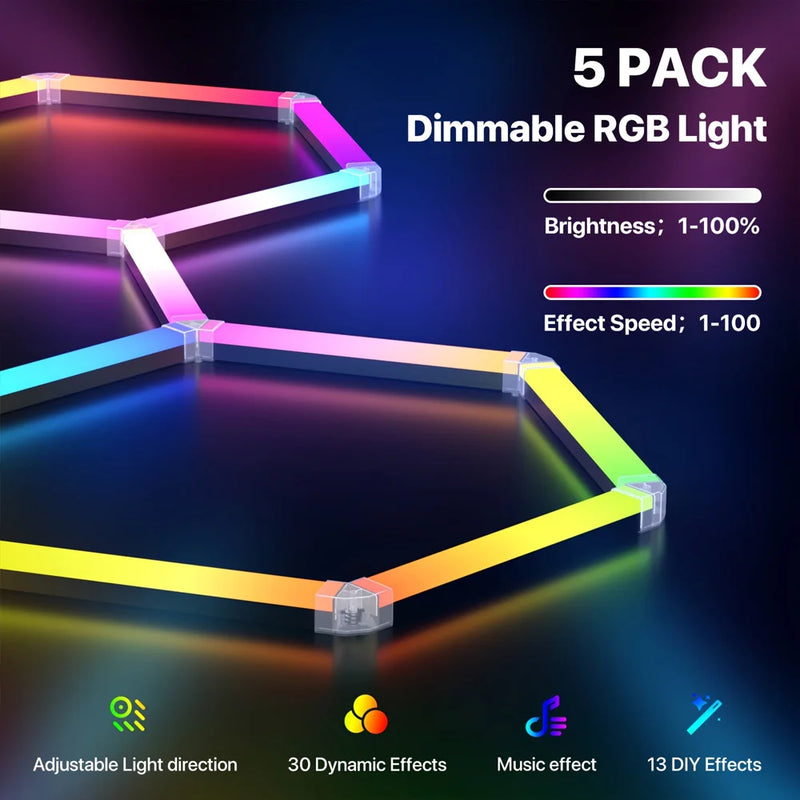 Lumière hexagonale RGB – vue 6