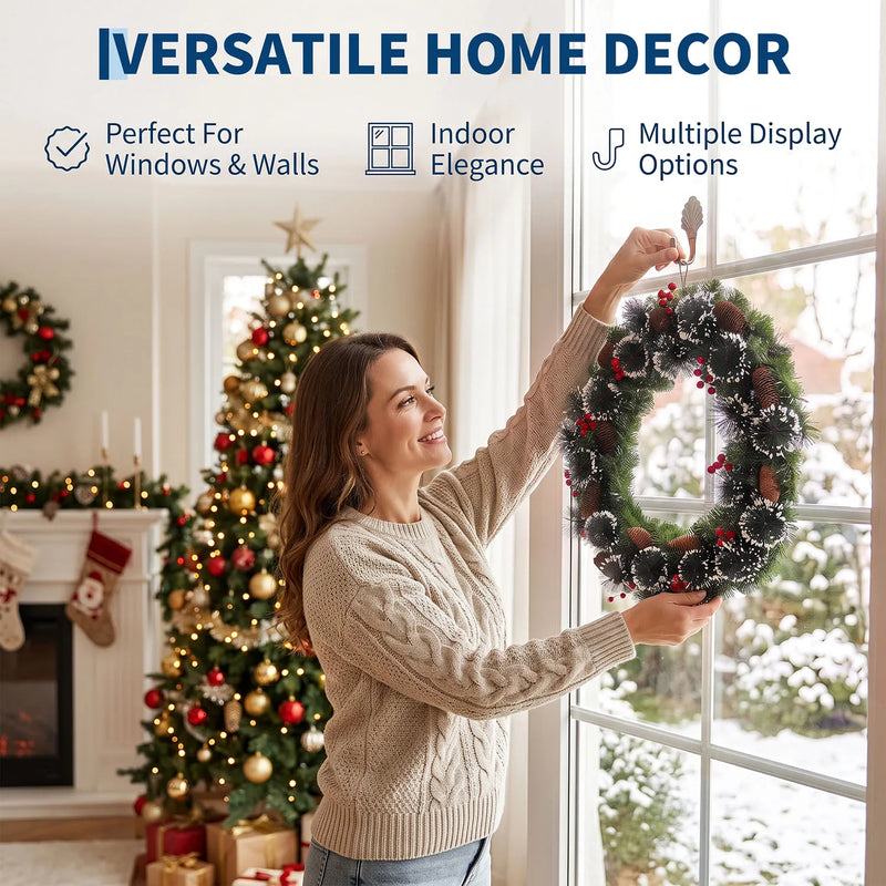 Couronne de Noël lumineuse LED – vue 9