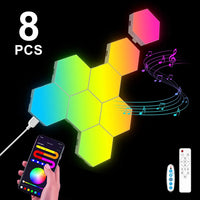 Lampes hexagonales modulaires RGB – vue 3