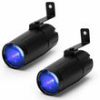 Lot de 2 pinspots LED blancs 3 W pour boule à facettes et soirée disco