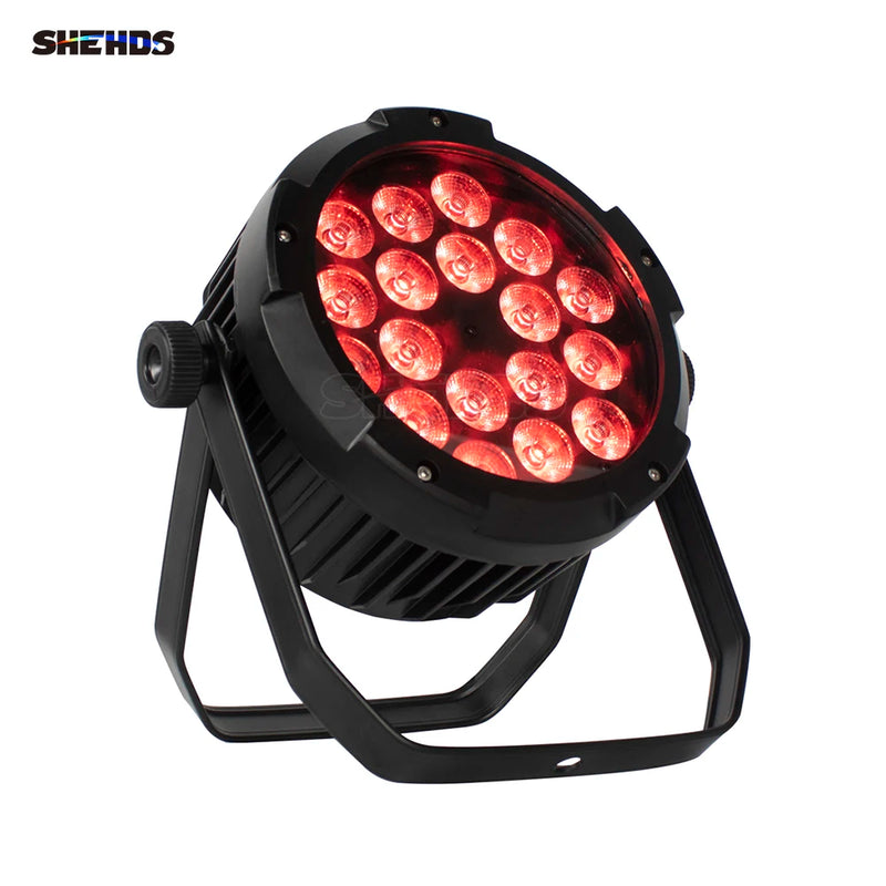 Par LED DMX plat ou IP65, 18 LED RGBW ou RGBWA UV
