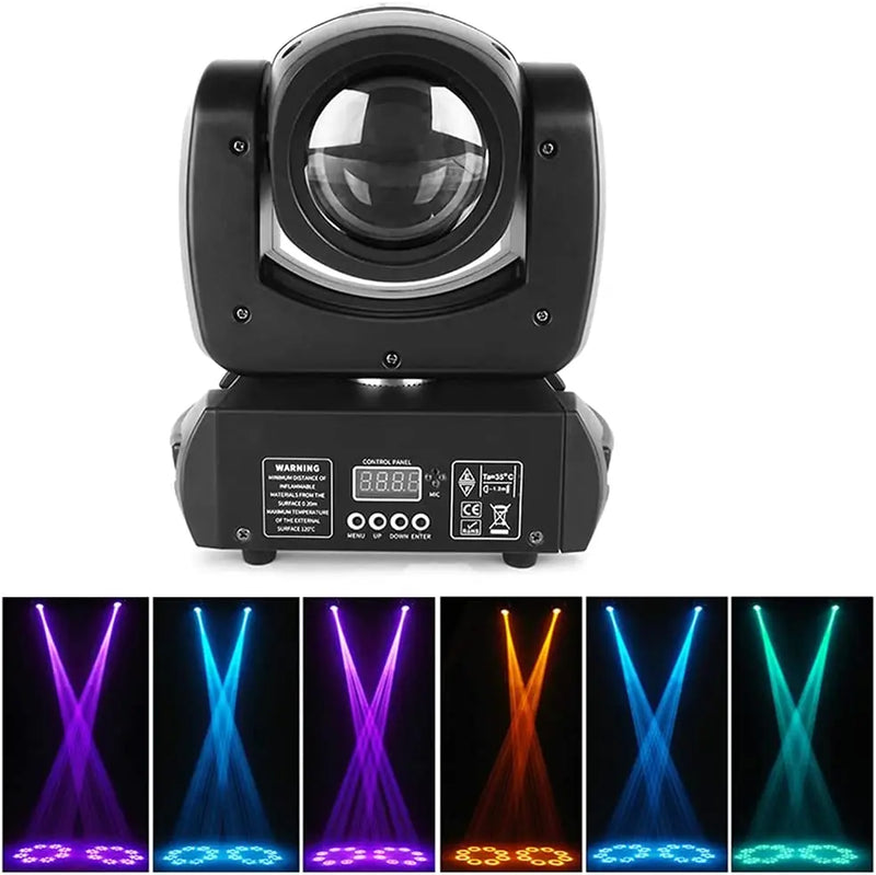 Lyre beam LED 100 W, prisme à 8 faces, 8 gobos, DMX 12 canaux