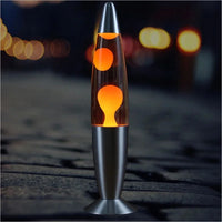 Lampe à lave fusée en verre, base métallique, 4 couleurs de cire