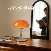 Lampe nuage en verre à dôme sur pied chromé, USB, 3 teintes