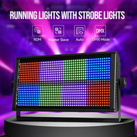 Lot de 4 stroboscopes LED RGB 200 W, 864 LED et 96 LED blanches, DMX