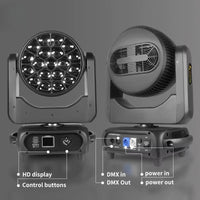 Lyre LED œil d'abeille 19 x 40 W RGBW, zoom 3° à 60°, à l'unité ou par lot