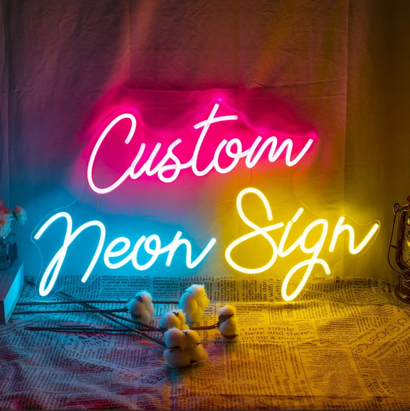 Enseigne néon personnalisée pour bar et mariage, 25 à 115 cm
