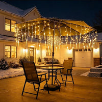 Guirlande stalactites LED blanc chaud raccordable, IP44, 4 à 20 m, 96 à 480 LED