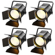 Projecteur PAR LED COB 200 W bicolore à volets, lot de 4, DMX