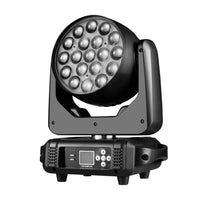 Lyre LED wash 19 x 15 W RGBW, zoom 8° à 60°, DMX 16 ou 24 canaux