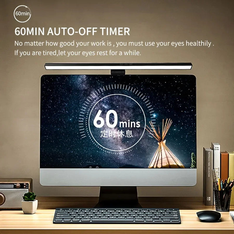 Barre lumineuse écran 50 cm – minuterie d'arrêt automatique de 60 minutes