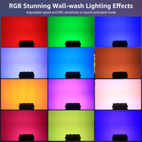 Projecteur mural LED COB 120 W – douze couleurs d'effet de lavage de mur