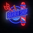 Enseigne néon LED Barber Shop pour salon de coiffure et barbier, USB, 8 tailles