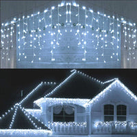 Guirlande lumineuse stalactites LED IP44, 8 modes, 3,5 à 40 m, télécommande en option