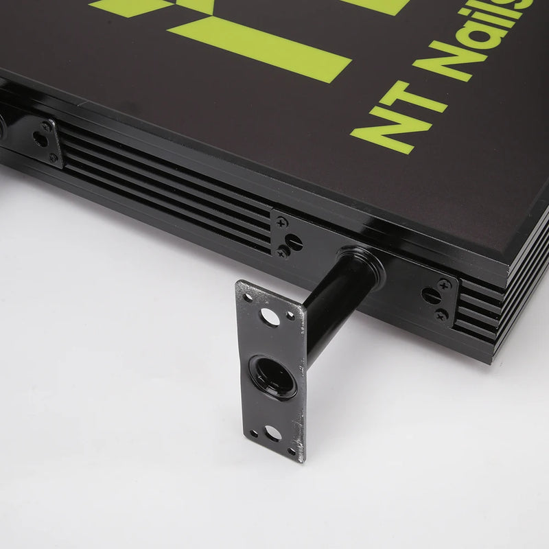 Enseigne drapeau lumineuse double face à logo personnalisé, 32 x 45 cm