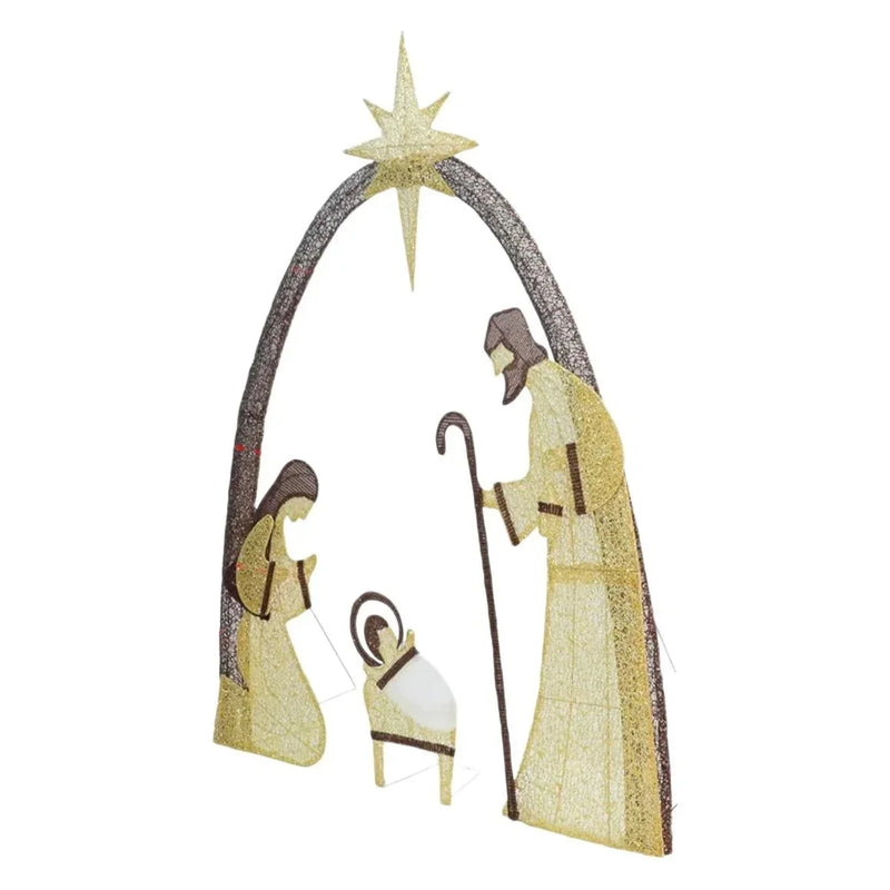 Crèche lumineuse – version dorée