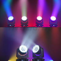 Lyre LED wash 19 x 15 W RGBW à anneau halo, zoom 8° à 60°, DMX