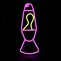 Néon LED lampe à lave – modèle rose et jaune