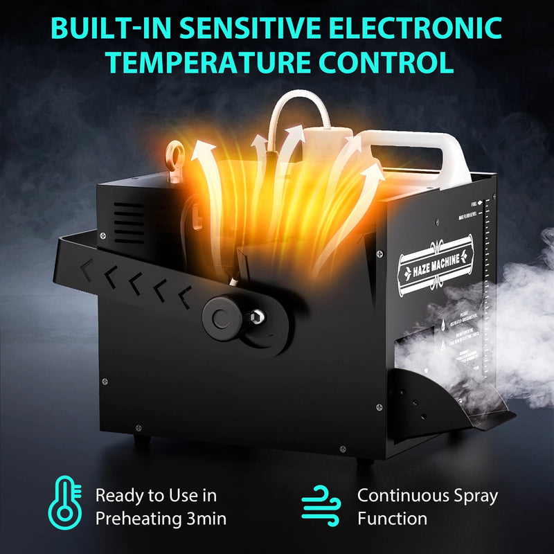 Machine à brouillard haze 1000 W pour scène et concert, brume continue