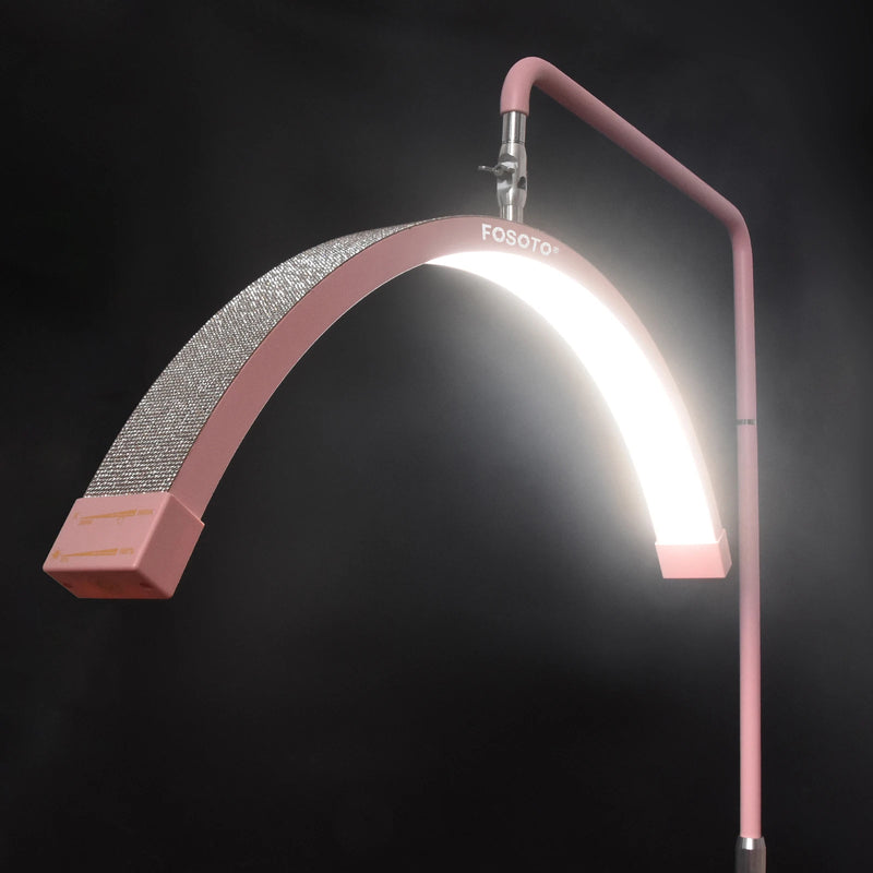 Lampe demi-lune LED sur pied – Rose, modèle E