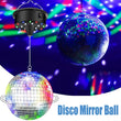 Boule à facettes déco en verre miroir, 20 cm, à suspendre