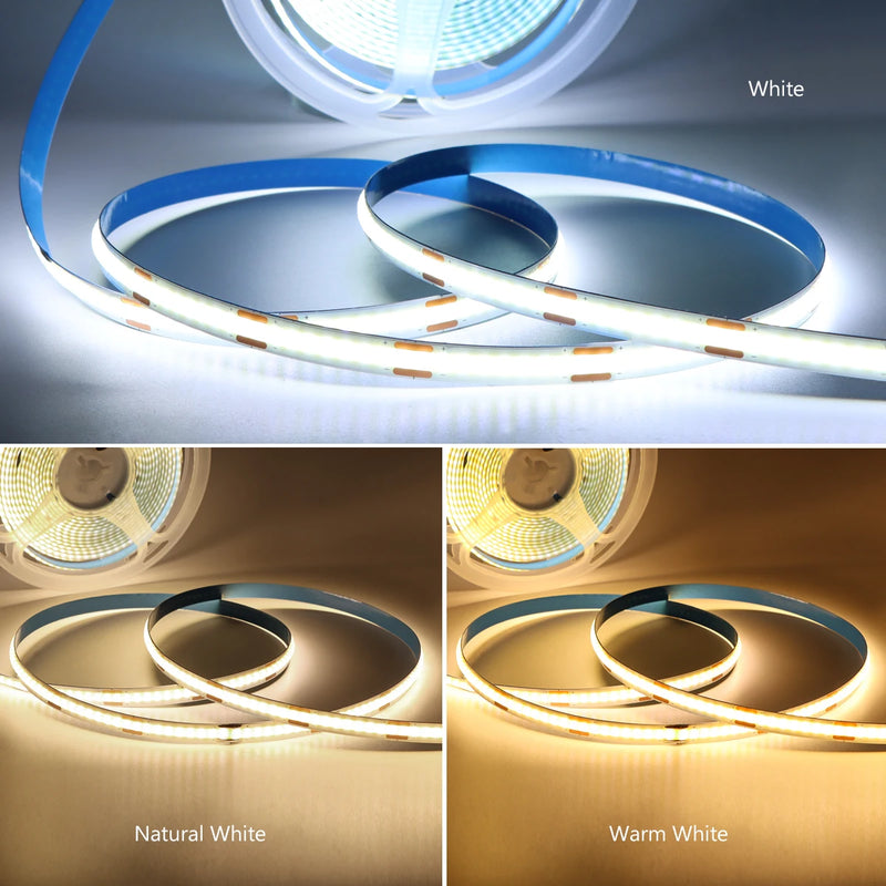 Ruban LED USB à capteur de main – rendu en blanc froid, blanc neutre et blanc chaud