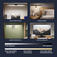 Barre lumineuse écran tactile – usages au bureau, au chevet et en dortoir, luminosité de 100 % à 10 %
