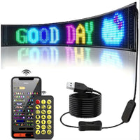 Panneau lumineux LED programmable flexible, application Bluetooth, USB, 17 à 60 cm