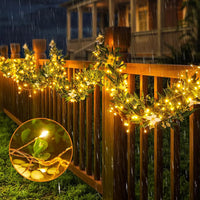 Guirlande lumineuse LED en grappes blanc chaud, télécommande, 6 à 50 m