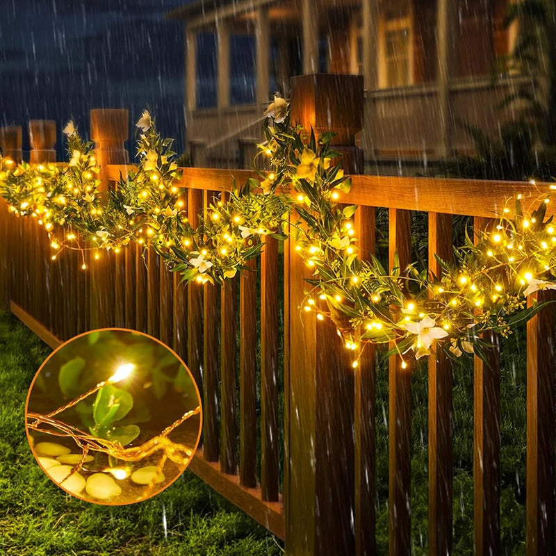 Guirlande lumineuse LED en grappes blanc chaud, télécommande, 6 à 50 m