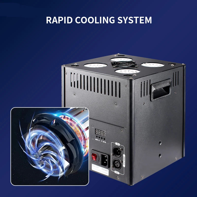 Mini machine à bulles LED RGB – détail du ventilateur de refroidissement