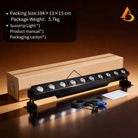 Barre vintage à 10 lampes halogènes de 50 W, DMX512, à l'unité ou par lot de 2 ou 4