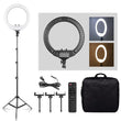 Ring light LED 45-48 cm, trépied au choix, 3 supports téléphone