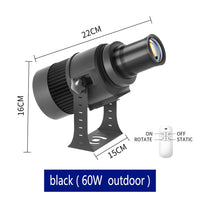 Projecteur gobo personnalisé IP67 rotatif, noir ou blanc, 35 à 100 W