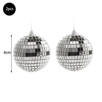 Boules à facettes miroir pour sapin de Noël, 2 à 10 cm