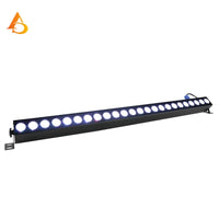 Rampe LED murale 24 x 12 W – vue d'ensemble de la barre allumée