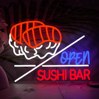 Enseigne néon sushi – modèle SUSHI BAR OPEN