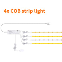Ruban LED COB 24 V tactile – kit de quatre rubans avec boîtier et capteur