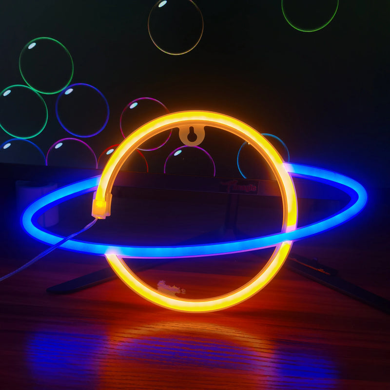Néon LED déco gaming et chambre, 23 motifs au choix, piles ou USB