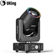 Lyre beam 230 W hybride à anneau LED RGB, DMX 18 canaux, 14 gobos